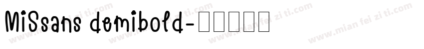 MiSsans demibold字体转换